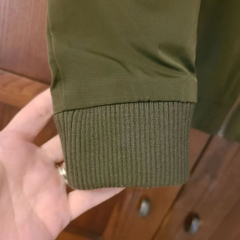 Wildfang Wild Feminist Collection Olive Bomber Jacket With Patches Xs — image 8 of 8